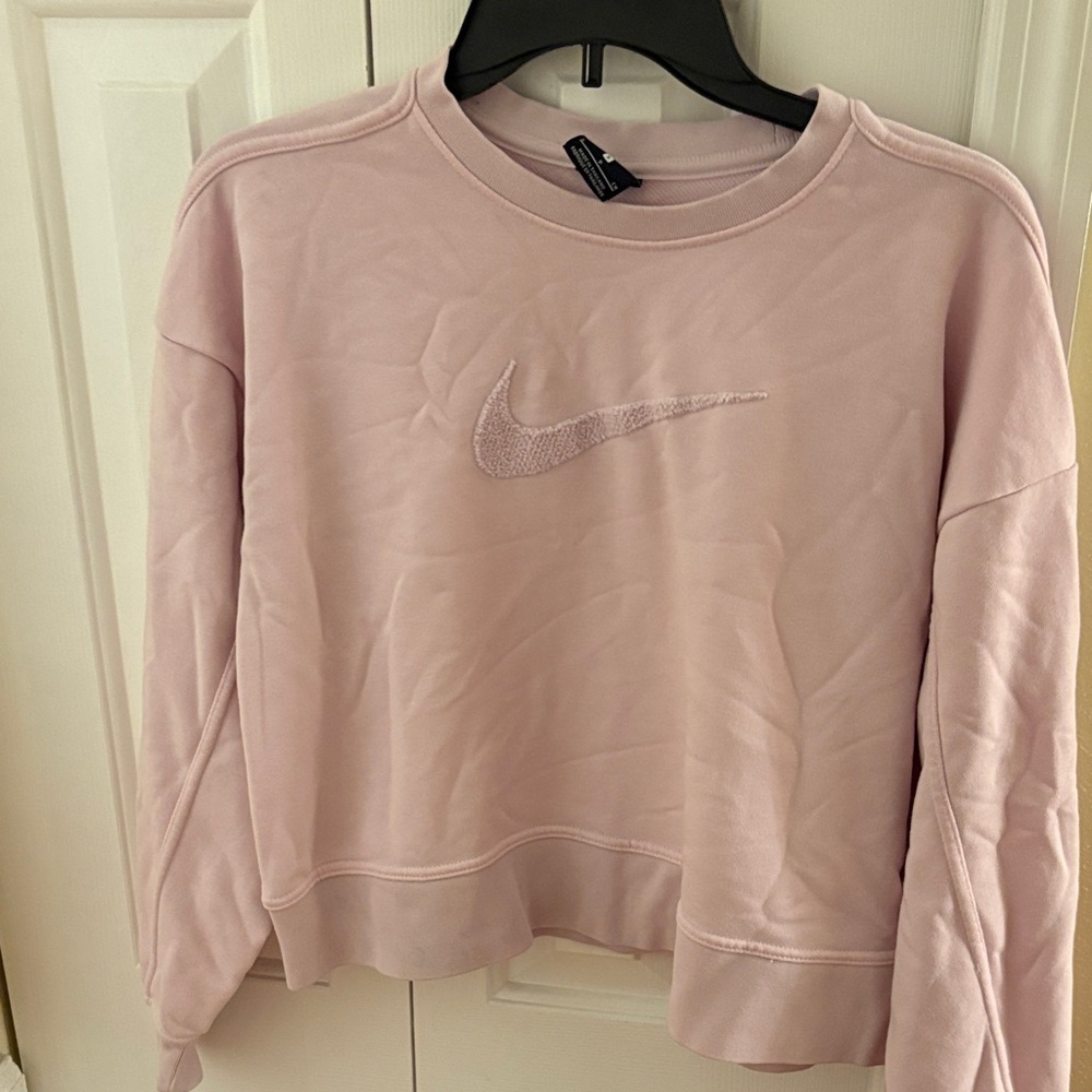 Nike Women's Light Pink Logo Sweatshirt